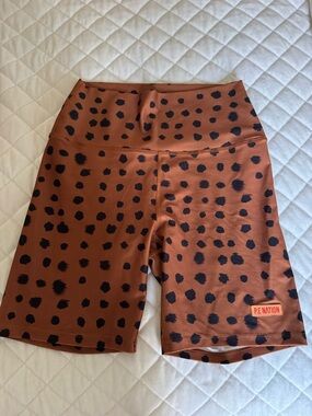 P.E Nation Rust Spot Print Active Shorts